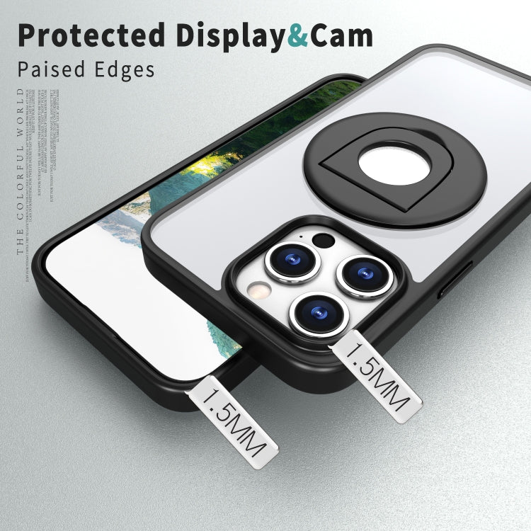 Transparent U-Ring Holder MagSafe Magnetic Phone Case, For iPhone 15 Pro Max, For iPhone 14 Pro Max, For iPhone 13 Pro Max / 12 Pro Max