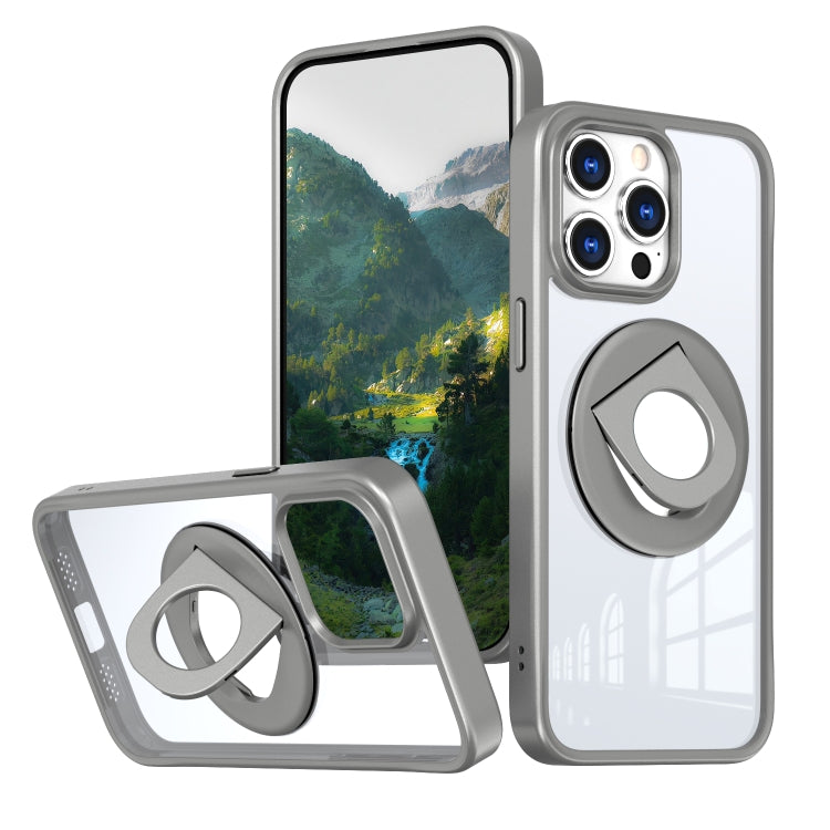 Transparent U-Ring Holder MagSafe Magnetic Phone Case, For iPhone 15 Pro Max, For iPhone 14 Pro Max, For iPhone 13 Pro Max / 12 Pro Max