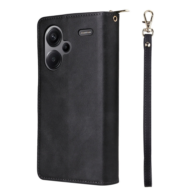 9-Card Slots Zipper Wallet Bag Leather Phone Case, For Redmi Note 13 Pro+, For Redmi Note 12 4G Global, For Redmi Note 11 Pro Global