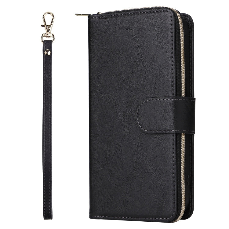 9-Card Slots Zipper Wallet Bag Leather Phone Case, For Redmi Note 13 4G, For Redmi Note 13 5G Global, For Redmi Note 13 Pro+, For Redmi Note 12 4G Global