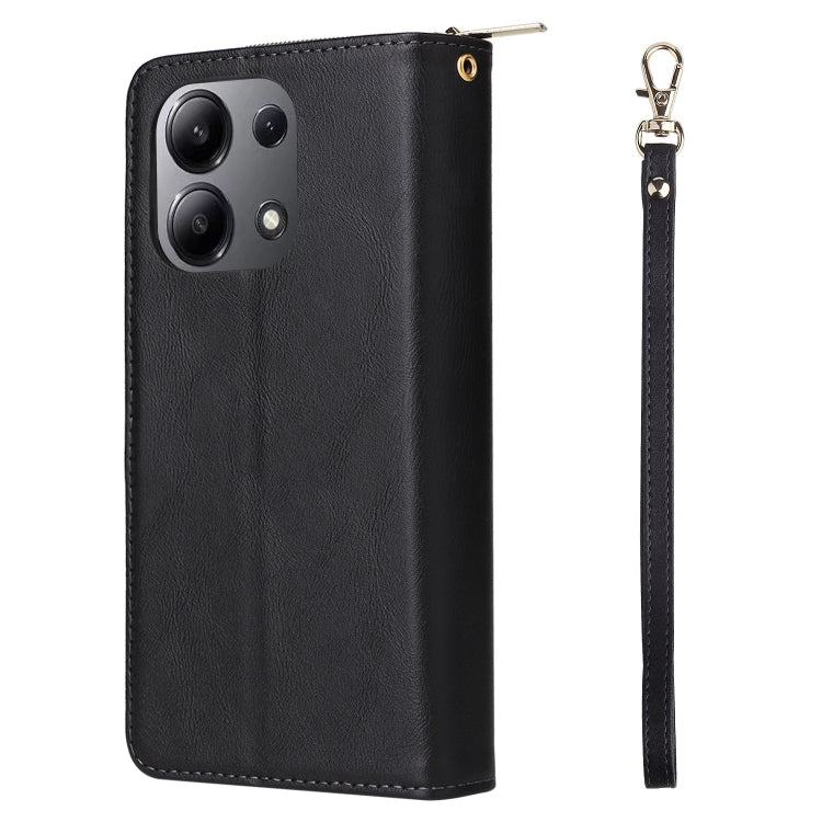 9-Card Slots Zipper Wallet Bag Leather Phone Case, For Redmi Note 13 4G, For Redmi Note 13 5G Global, For Redmi Note 13 Pro+, For Redmi Note 12 4G Global