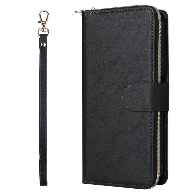 9-Card Slots Zipper Wallet Bag Leather Phone Case, For Redmi Note 11 Pro Global