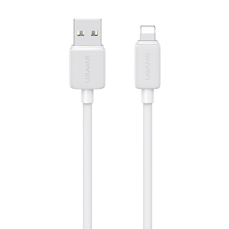 USAMS US-SJ694 USB to 8 Pin 2.4A Striped Fast Charge Data Cable, 1m, 2m