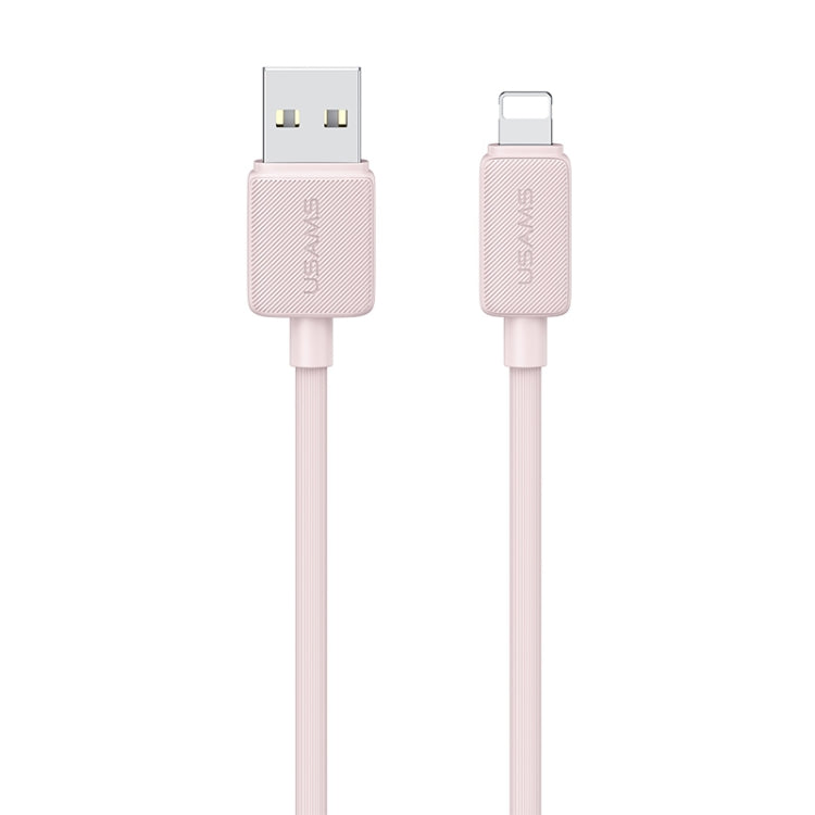 USAMS US-SJ694 USB to 8 Pin 2.4A Striped Fast Charge Data Cable, 2m, 3m, 1m