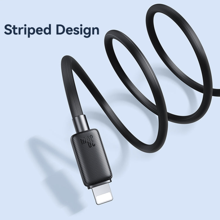 USAMS US-SJ697 USB-C / Type-C to 8 Pin 30W Striped Fast Charge Data Cable, 1m, 2m, 3m