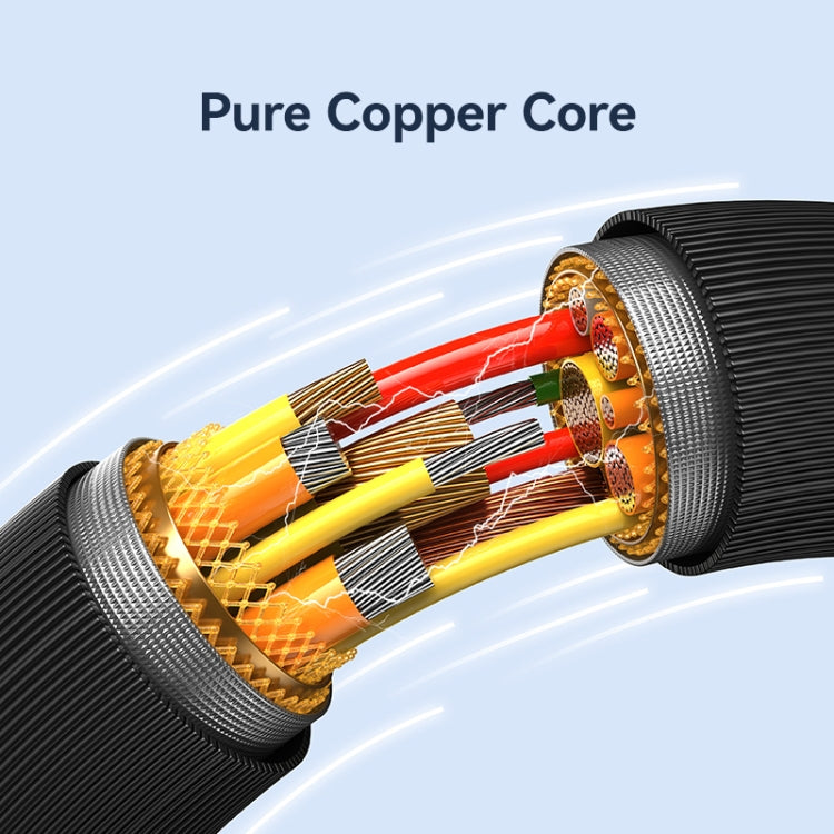 USAMS US-SJ697 USB-C / Type-C to 8 Pin 30W Striped Fast Charge Data Cable, 1m, 2m, 3m