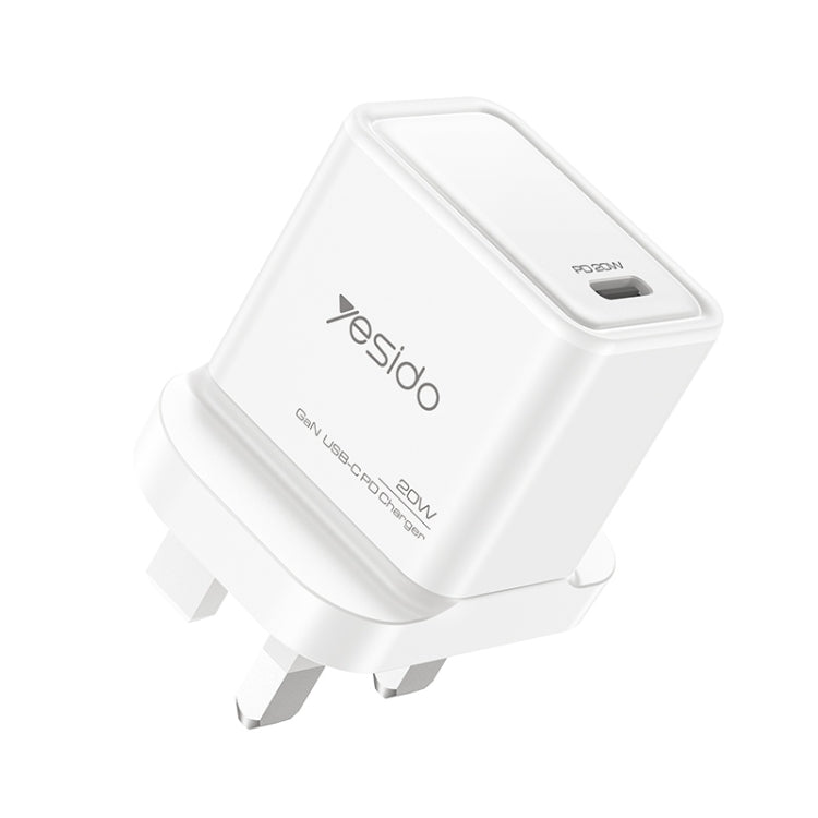 Yesido YC79 PD20W Dual Port Type-C GaN Charger, UK Plug, YC79
