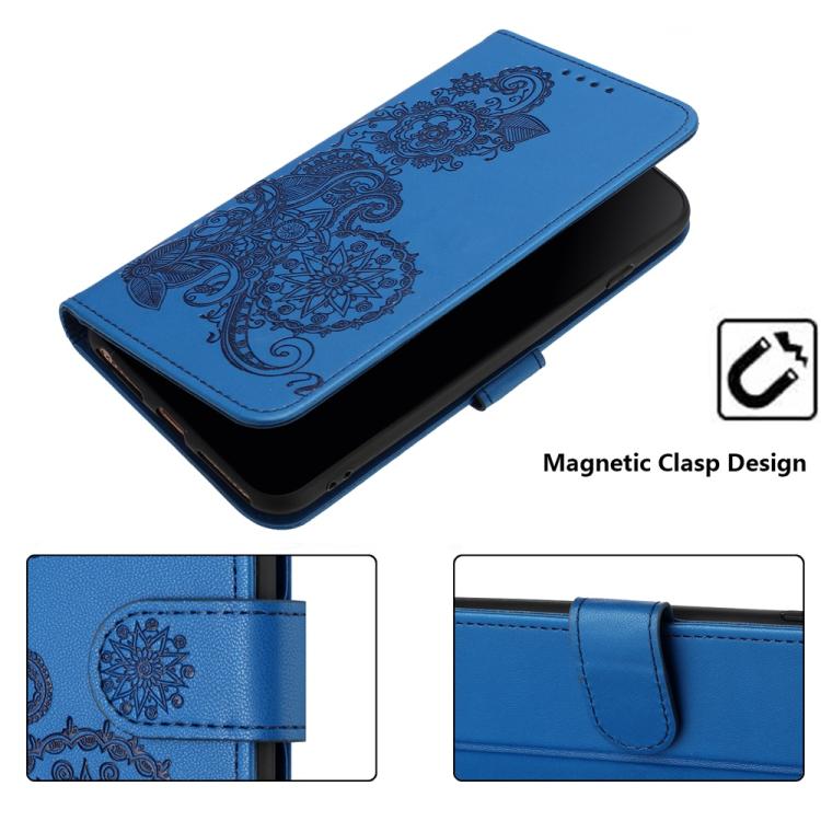 Datura Flower Embossed Flip Leather Phone Case, For iPhone 18 Pro / 17 Pro, For iPhone 18 Pro Max / 17 Pro Max, For iPhone 17e / 16e