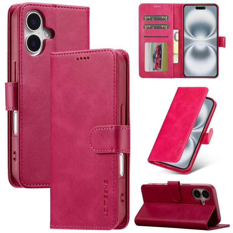 LC.IMEEKE Calf Texture Horizontal Flip Leather Case, For iPhone 16e / 17e, For iPhone 17 Pro Max, For iPhone 17 Pro, For iPhone 17