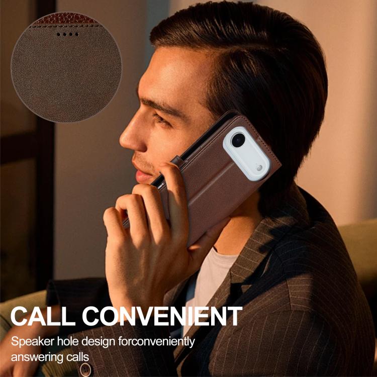 LC.IMEEKE Calf Texture Horizontal Flip Leather Case, For iPhone Air, For iPhone 16 Pro Max