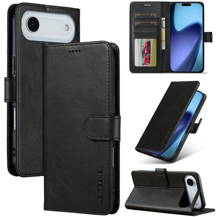 LC.IMEEKE Calf Texture Horizontal Flip Leather Case, For iPhone Air, For iPhone 16 Pro Max