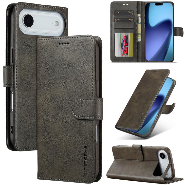 LC.IMEEKE Calf Texture Horizontal Flip Leather Case, For iPhone Air, For iPhone 16 Pro Max