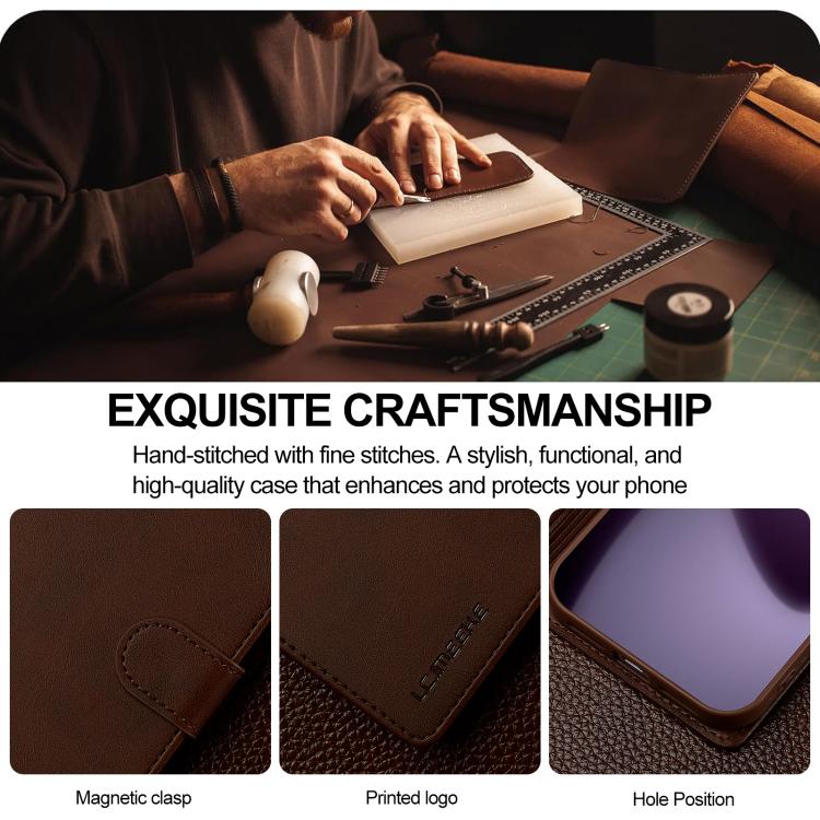 LC.IMEEKE Calf Texture Horizontal Flip Leather Case