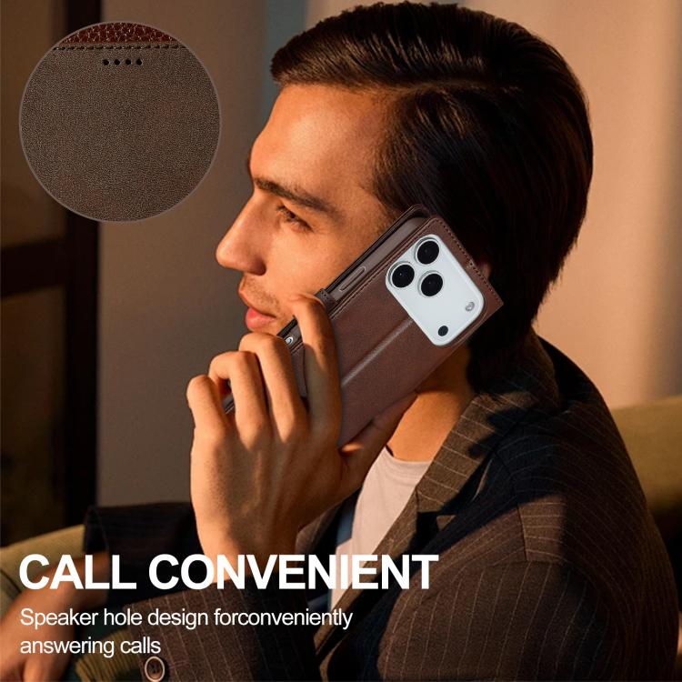 LC.IMEEKE Calf Texture Horizontal Flip Leather Case