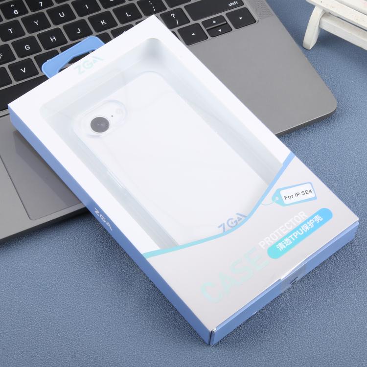 Coque antichoc transparente en TPU ZGA pour iPhone 16e, 16 Pro Max, 16 Pro, 16 Plus, 16, 15 Pro Max, 15 Pro, 15 Plus, 15