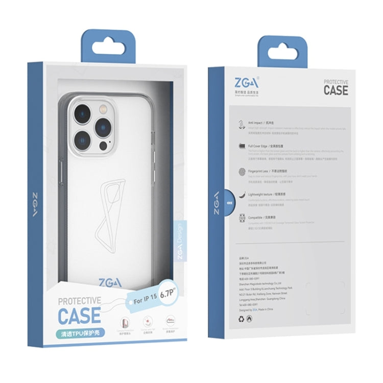 ZGA Clear TPU Shockproof Phone Case, For iPhone 16e, For iPhone 16 Pro Max, For iPhone 16 Pro, For iPhone 16 Plus, For iPhone 16, For iPhone 15 Pro Max, For iPhone 15 Pro, For iPhone 15 Plus, For iPhone 15