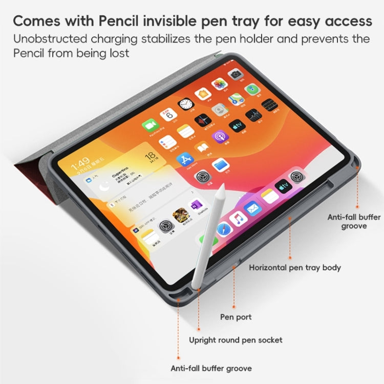 ZGA Tri-Fold Voltage Smart Leather Tablet Case, For iPad Pro 12.9 2022/2021/2020, For iPad Pro 11 2022 / 2021 / 2020, For iPad Air 10.9 2022 / 2020, For iPad 10.2 2021/2020/2019