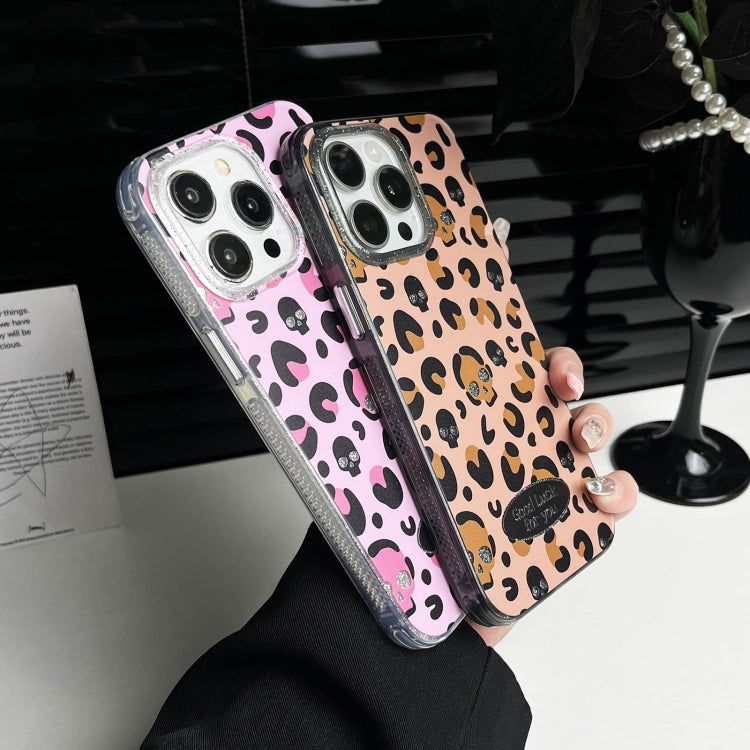 Coque de téléphone en PC et TPU à imprimé léopard pailleté, pour iPhone 15 Pro Max, pour iPhone 15 Pro, pour iPhone 15, pour iPhone 14, pour iPhone 14 Pro, pour iPhone 14 Pro Max, pour iPhone 13 Pro Max, pour iPhone 13 Pro, pour iPhone 13