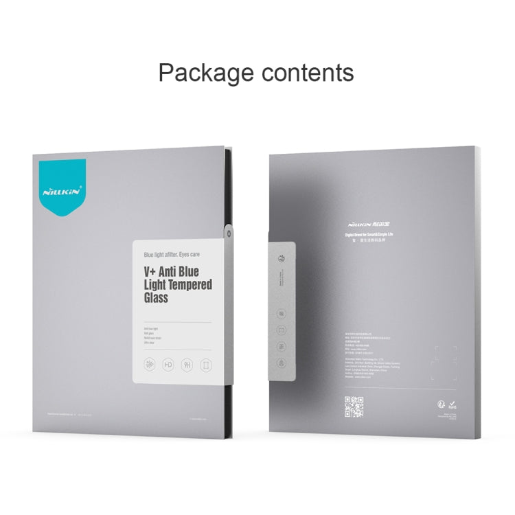 NILLKIN V+ Series Anti-Blue Light Tempered Glass Protective Film, For iPad Air 11 2024 / 2025 / 2026, For iPad Pro 11 2025 / 2024
