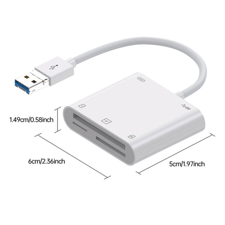 7 in 1 USB 3.0 + 8 Pin Interface Multi-function OTG Card Reader, 7 in 1 USB 3.0 + 8 Pin