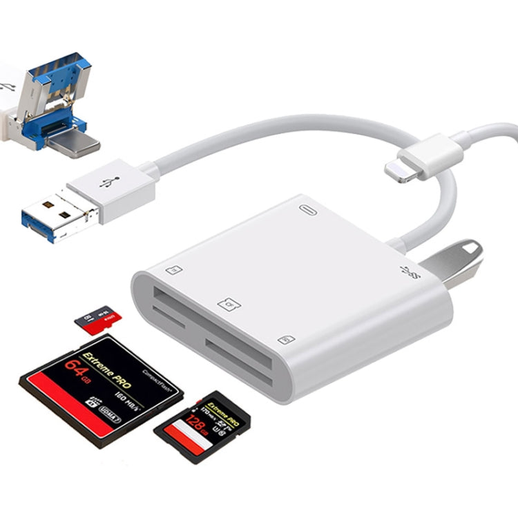 7 in 1 USB 3.0 + 8 Pin Interface Multi-function OTG Card Reader, 7 in 1 USB 3.0 + 8 Pin