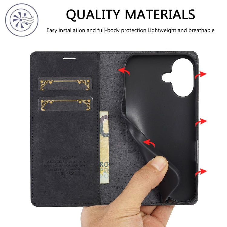 LC.IMEEKE Strong Magnetism Microfiber Leather Phone Case