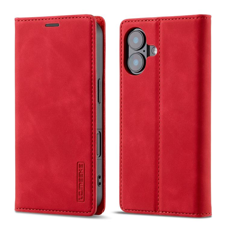 LC.IMEEKE Strong Magnetism Microfiber Leather Phone Case, For iPhone 17e / 16e, For iPhone 17 Pro Max, For iPhone 17 Pro, For iPhone 17