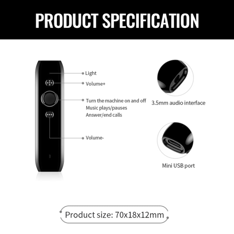 JNN L3 Bluetooth 4.2 Audio Receiver MP3 Player, 4GB, 8GB, 16GB, 32GB