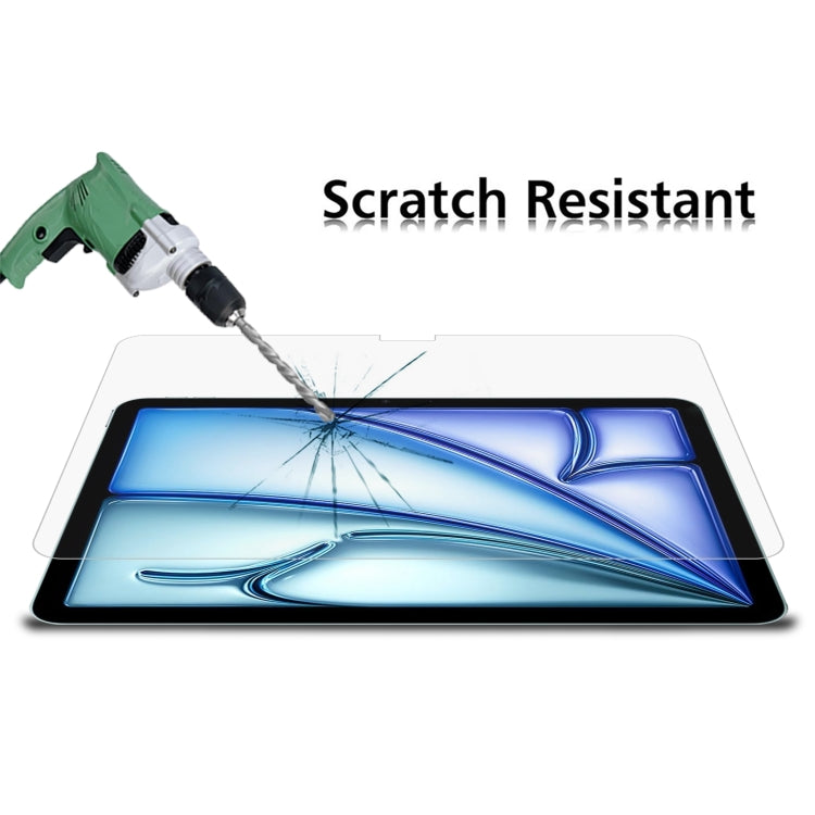 Film en verre trempé antidéflagrant 9H 2,5D de 0,26 mm pour iPad Air 11 (2025/2024), iPad Air 13 (2025/2024), iPad Pro 13 (2024) et iPad Pro 11 (2024).