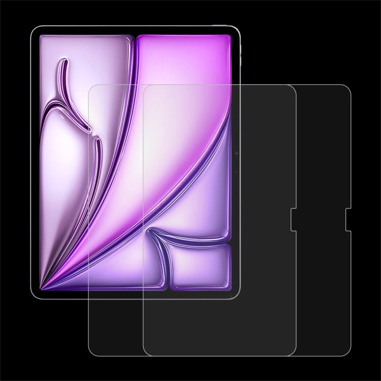 2pcs 0.26mm 9H 2.5D Explosion-proof Tempered Glass Film, For iPad Air 13 2026 / 2025 / 2024, For iPad Air 11 2026 / 2025 / 2024, For iPad Pro 13 2025 / 2024, For iPad Pro 11 2025 / 2024