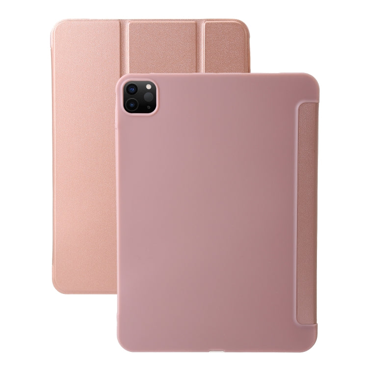 Étui à rabat en cuir pour tablette, trois volets, pour iPad Pro 13 (2024) et iPad Pro 11 (2024).