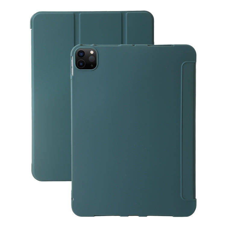 Étui à rabat en cuir pour tablette, trois volets, pour iPad Pro 13 (2024) et iPad Pro 11 (2024).