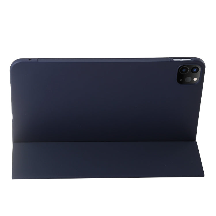 Étui à rabat en cuir pour tablette, trois volets, pour iPad Pro 13 (2024) et iPad Pro 11 (2024).
