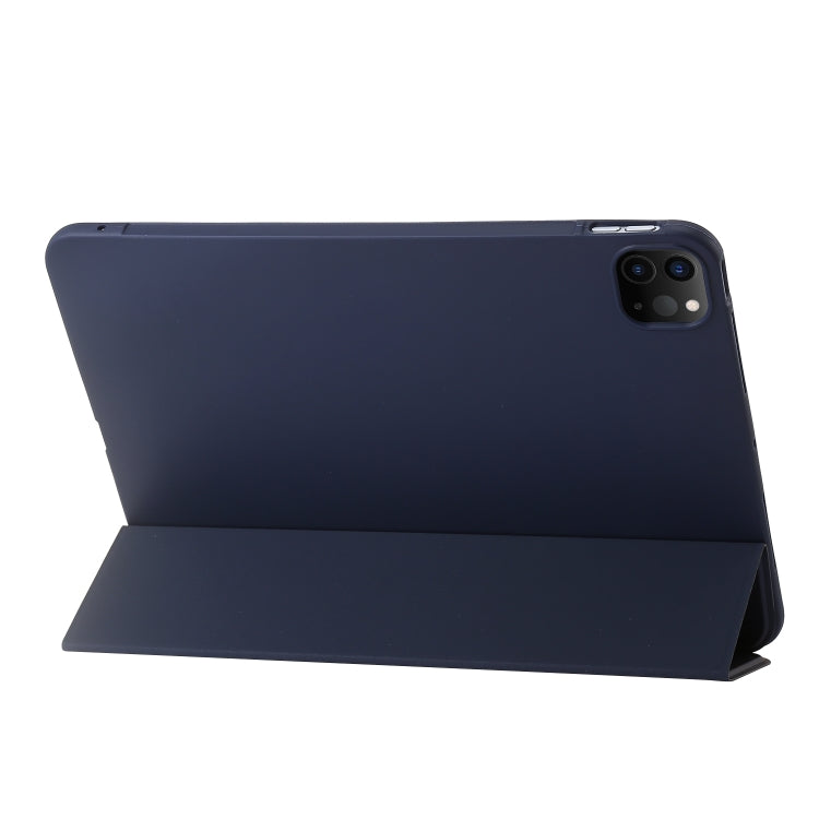 Étui à rabat en cuir pour tablette, trois volets, pour iPad Pro 13 (2024) et iPad Pro 11 (2024).