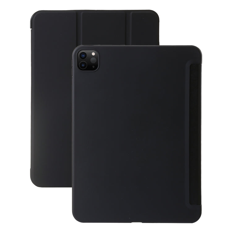Étui à rabat en cuir pour tablette, trois volets, pour iPad Pro 13 (2024) et iPad Pro 11 (2024).