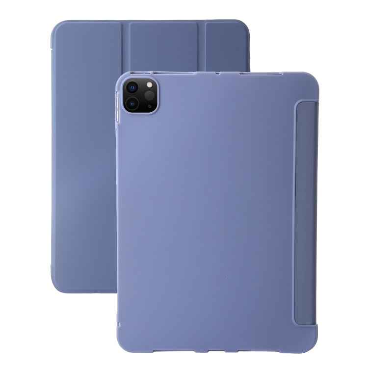 Étui à rabat en cuir pour tablette, trois volets, pour iPad Pro 13 (2024) et iPad Pro 11 (2024).
