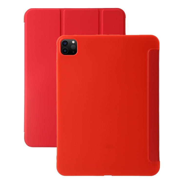 Étui à rabat en cuir pour tablette, trois volets, pour iPad Pro 13 (2024) et iPad Pro 11 (2024).