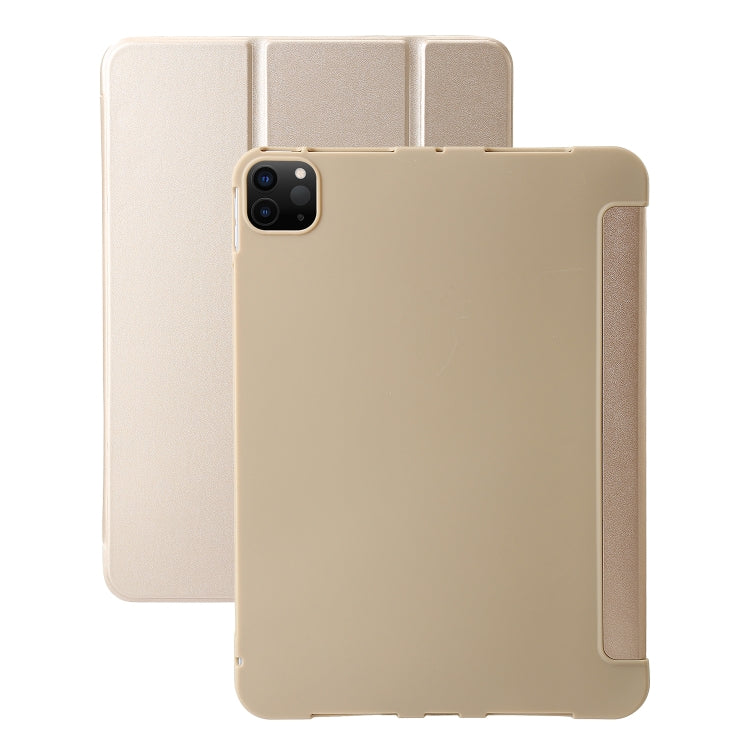 Étui à rabat en cuir pour tablette, trois volets, pour iPad Pro 13 (2024) et iPad Pro 11 (2024).
