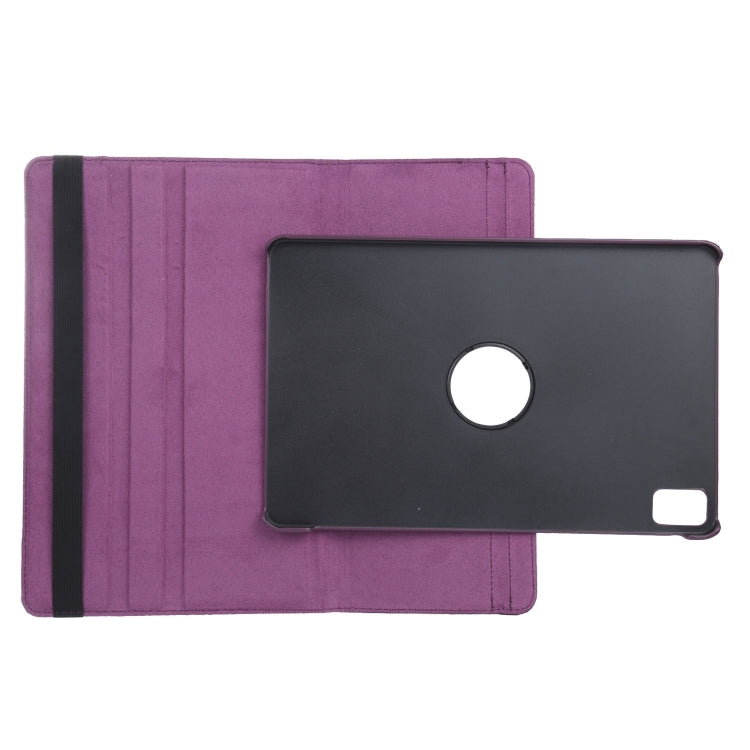Étui en cuir texturé Litchi rotatif à 360 degrés avec support pour tablette, pour iPad Pro 11 (2024) et iPad Pro 13 (2024).