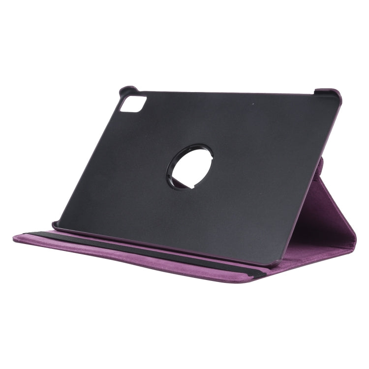 Étui en cuir texturé Litchi rotatif à 360 degrés avec support pour tablette, pour iPad Pro 11 (2024) et iPad Pro 13 (2024).