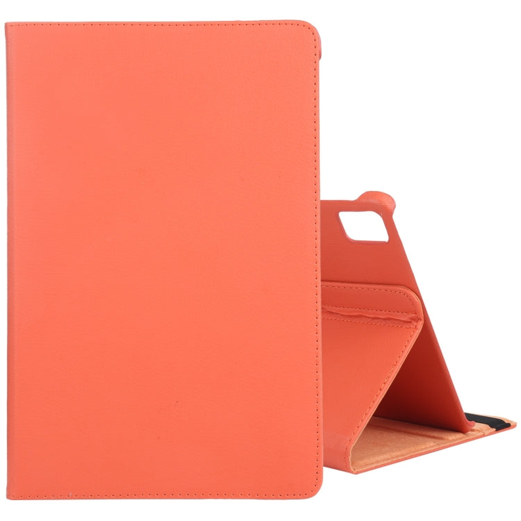 Étui en cuir texturé Litchi rotatif à 360 degrés avec support pour tablette, pour iPad Pro 11 (2024) et iPad Pro 13 (2024).