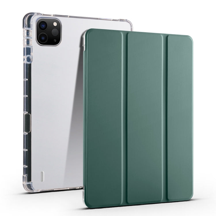 Étui en cuir TPU transparent à 3 volets pour tablette avec emplacement pour stylet, pour iPad Pro 11 2024