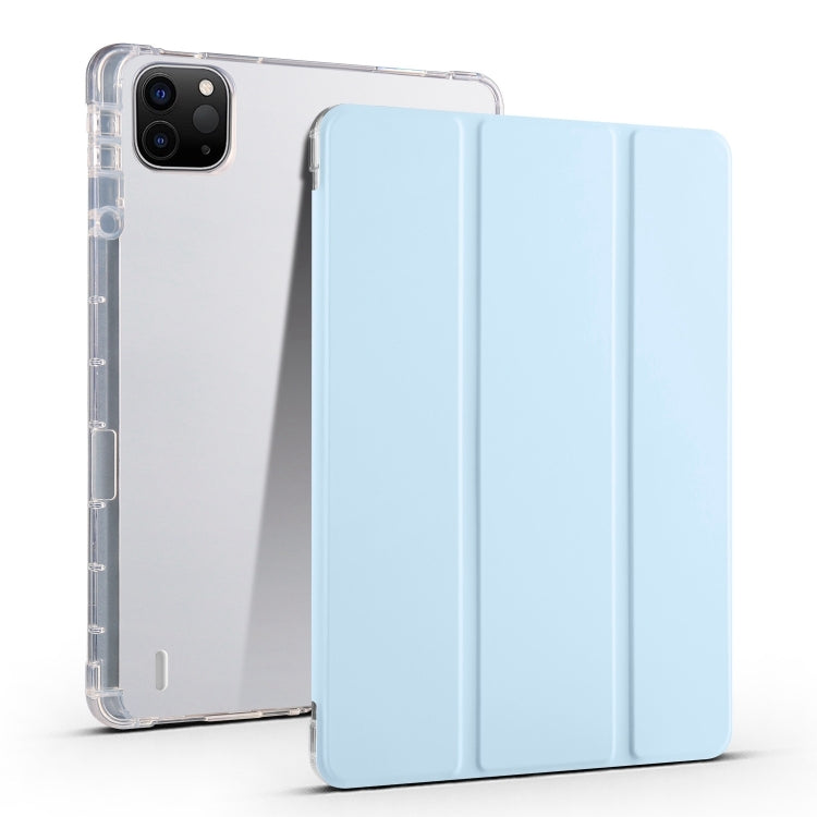 3-fold Clear TPU Smart Leather Tablet Case with Pen Slot, For iPad Pro 13 2025 / 2024, For iPad Pro 11 2025 / 2024