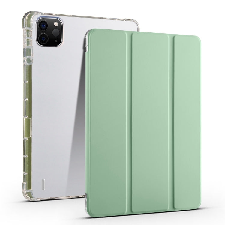 3-fold Clear TPU Smart Leather Tablet Case with Pen Slot, For iPad Pro 13 2025 / 2024, For iPad Pro 11 2025 / 2024