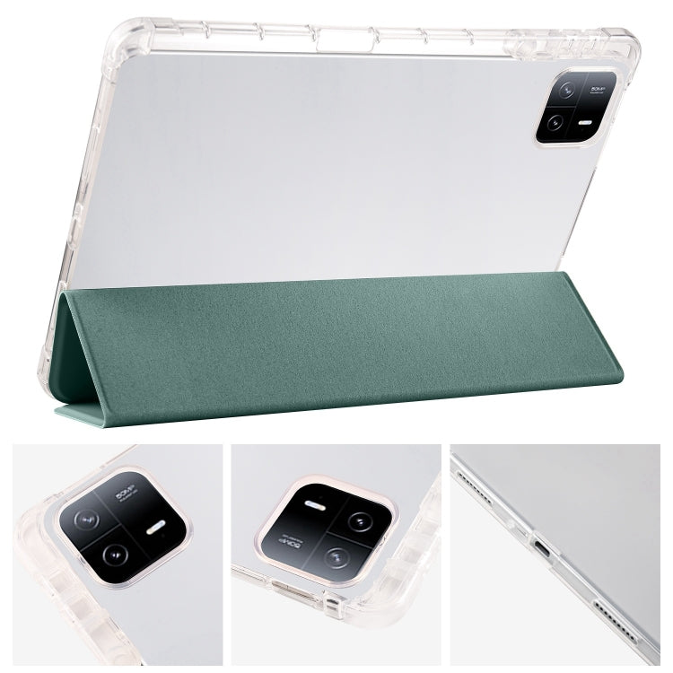 Étui en cuir TPU transparent à 3 volets avec emplacement pour stylet, pour iPad Air 11 (2025/2024), iPad Air 13 (2025/2024), iPad Pro 13 (2024)