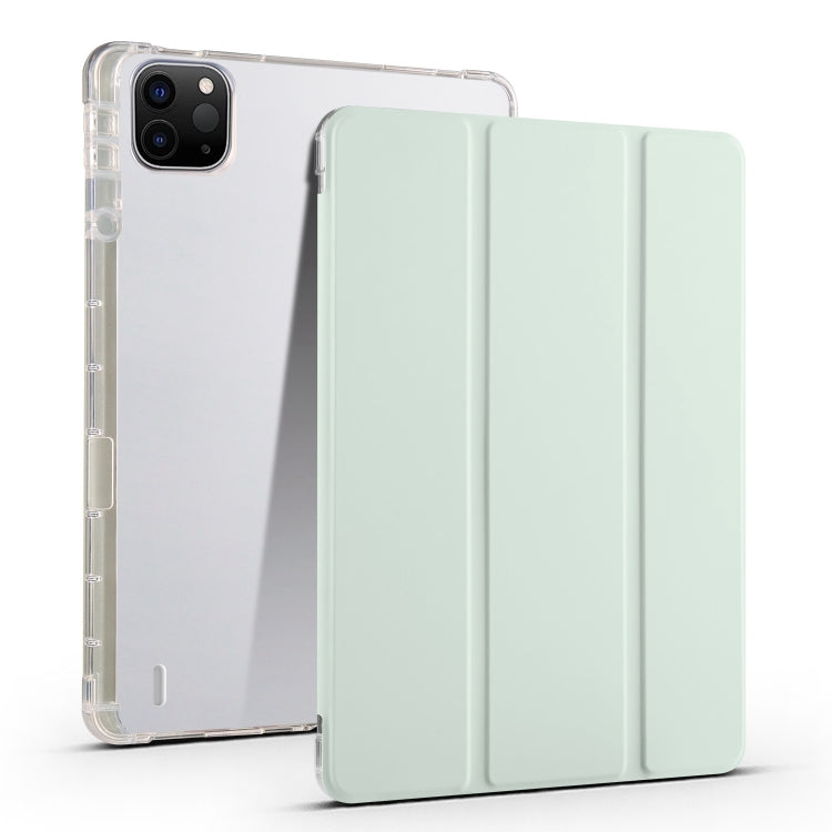 3-fold Clear TPU Smart Leather Tablet Case with Pen Slot, For iPad Air 13 2026 / 2025 / 2024, For iPad Air 11 2026 / 2025 / 2024