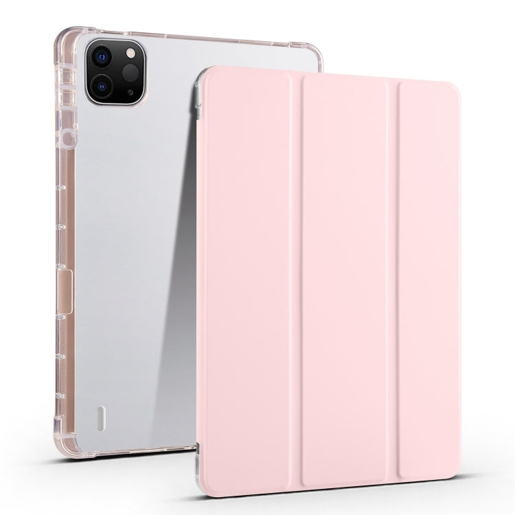 3-fold Clear TPU Smart Leather Tablet Case with Pen Slot, For iPad Air 13 2026 / 2025 / 2024, For iPad Air 11 2026 / 2025 / 2024