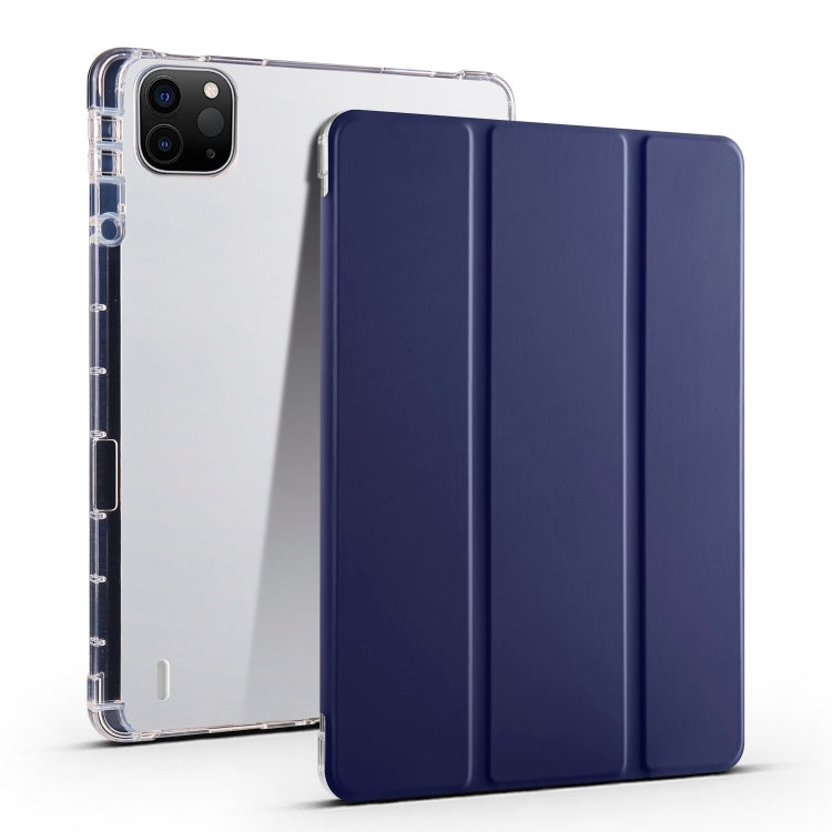 3-fold Clear TPU Smart Leather Tablet Case with Pen Slot, For iPad Air 13 2026 / 2025 / 2024, For iPad Air 11 2026 / 2025 / 2024