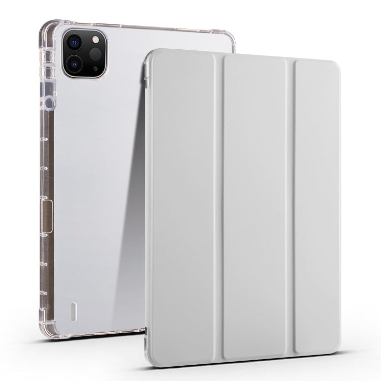 3-fold Clear TPU Smart Leather Tablet Case with Pen Slot, For iPad Air 13 2026 / 2025 / 2024, For iPad Air 11 2026 / 2025 / 2024