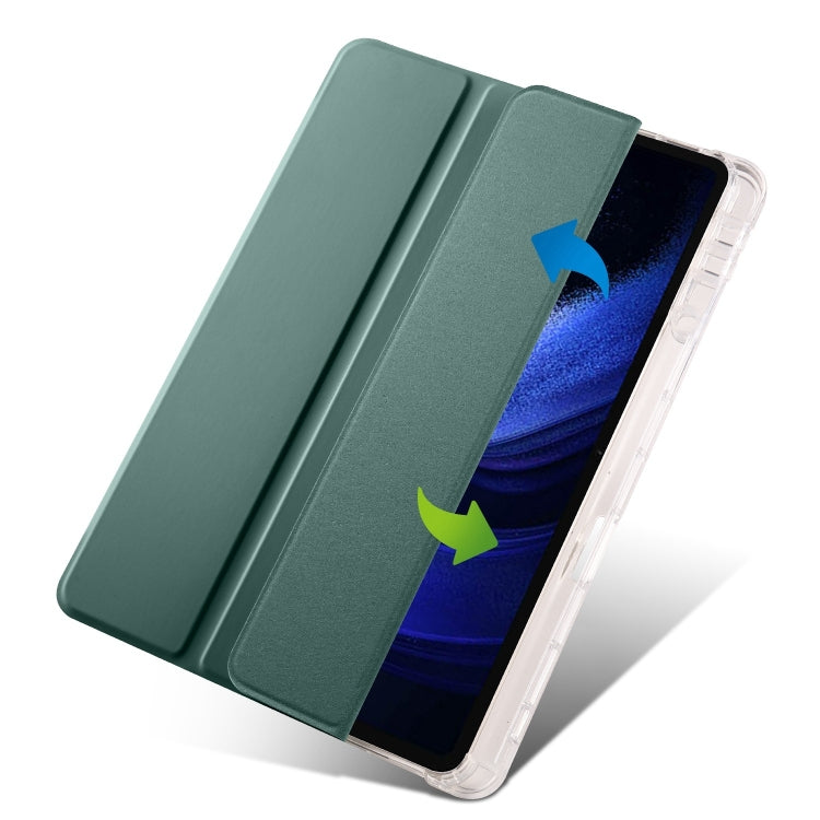 3-fold Clear TPU Smart Leather Tablet Case with Pen Slot, For iPad Air 13 2026 / 2025 / 2024, For iPad Air 11 2026 / 2025 / 2024